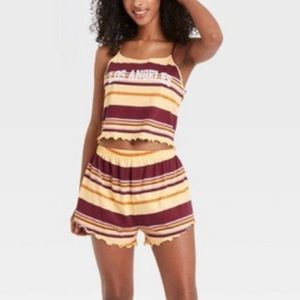 Weekend Soul 2-pc striped pajama set, Medium